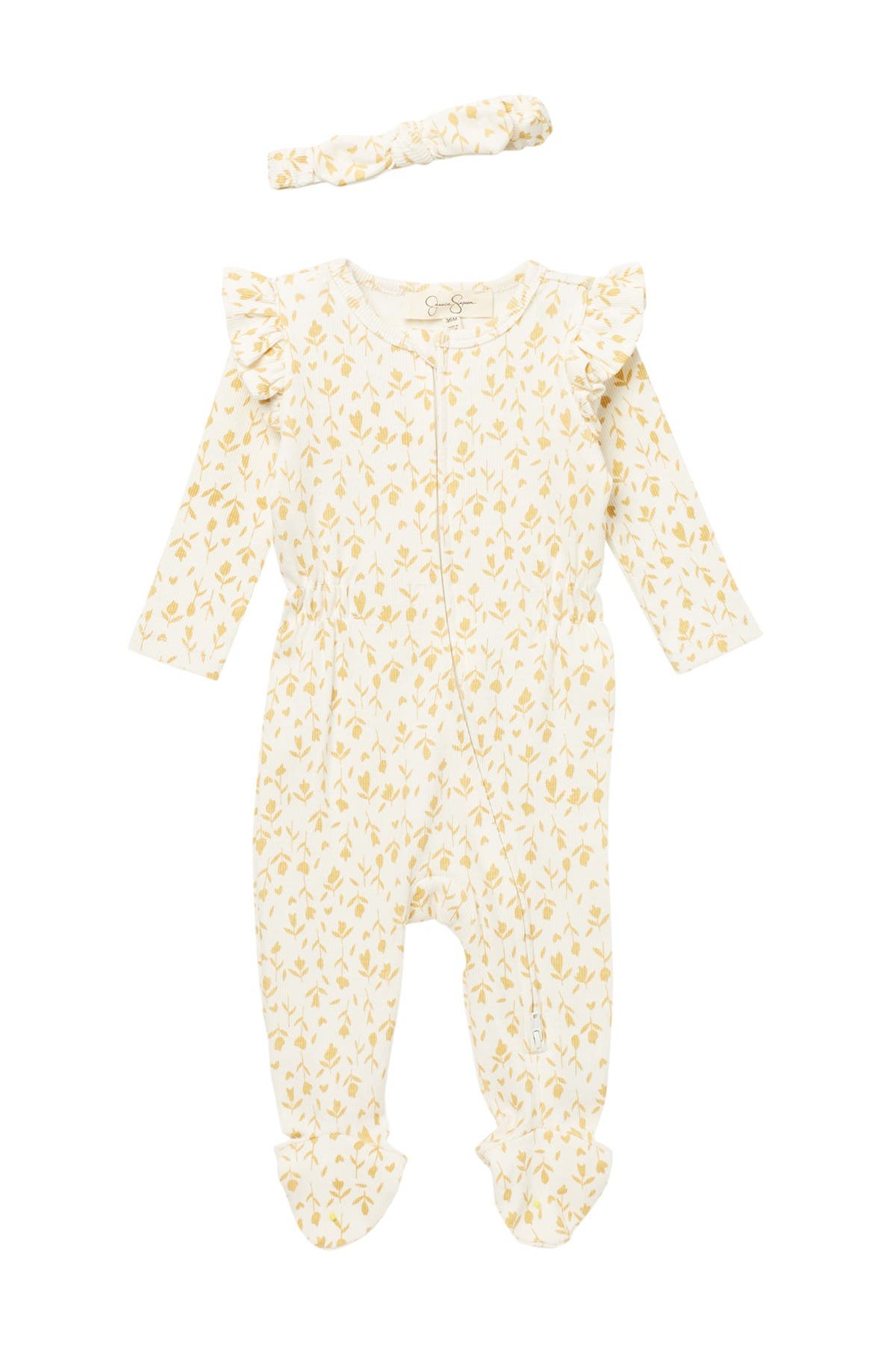 Jessica Simpson Baby Girl Footie With Headband